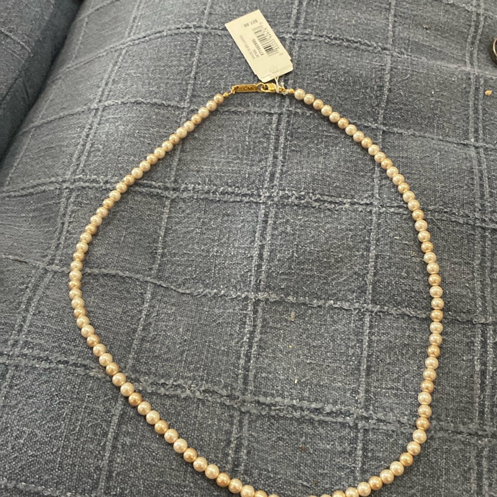 Faux pearl necklace
